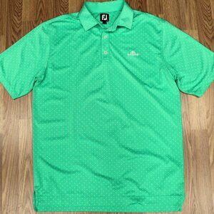 FOOTJOY Mens POLY/SPANDEX POLO SHIRT SPRING GREEN Sz LARGE, L